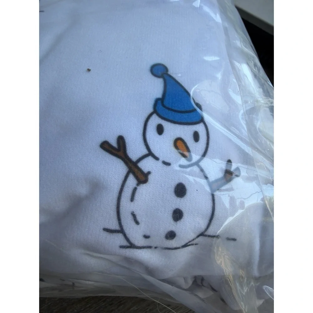 NEW Shavel Home Products Micro Flannel Snowman Printed Sheet Set Full Size